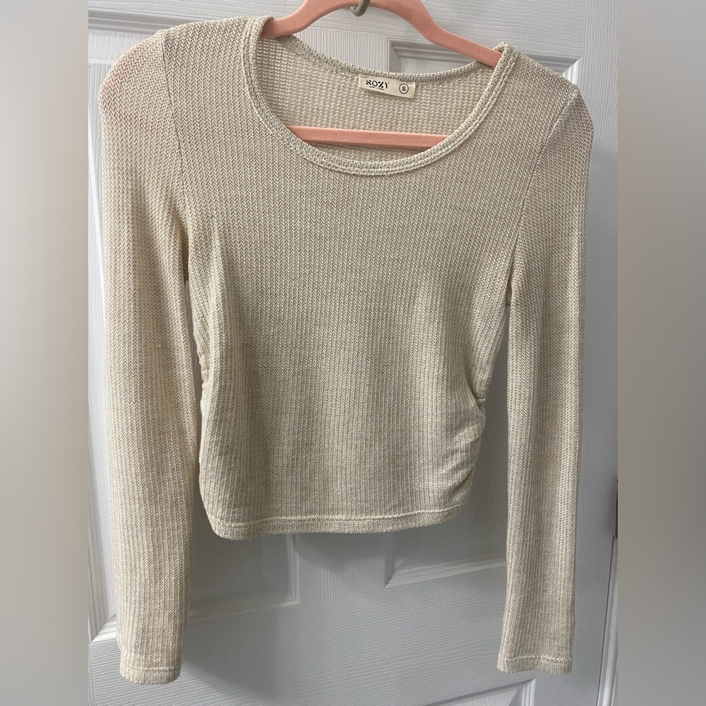 Sozy Cropped Top in Oatmeal